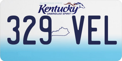 KY license plate 329VEL