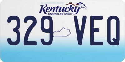 KY license plate 329VEQ