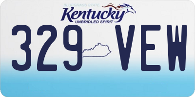 KY license plate 329VEW