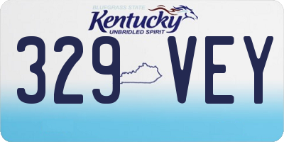 KY license plate 329VEY