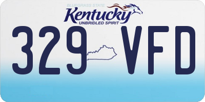 KY license plate 329VFD
