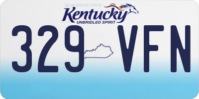 KY license plate 329VFN