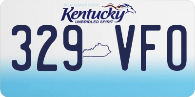 KY license plate 329VFO