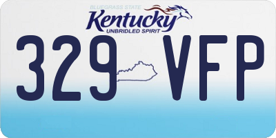 KY license plate 329VFP