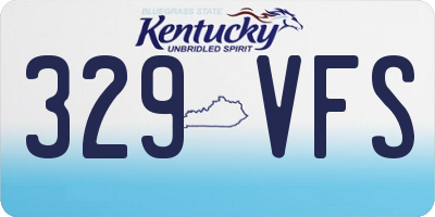 KY license plate 329VFS