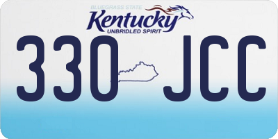 KY license plate 330JCC