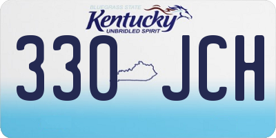 KY license plate 330JCH