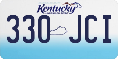 KY license plate 330JCI