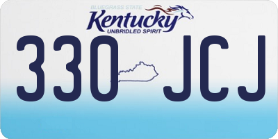 KY license plate 330JCJ