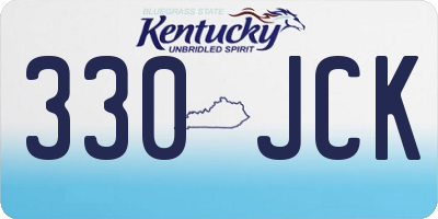 KY license plate 330JCK