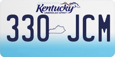 KY license plate 330JCM