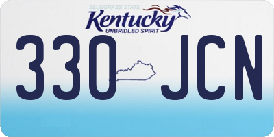 KY license plate 330JCN