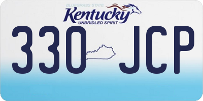 KY license plate 330JCP