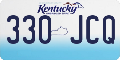 KY license plate 330JCQ