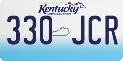 KY license plate 330JCR