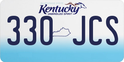 KY license plate 330JCS