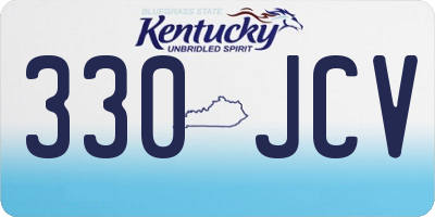 KY license plate 330JCV