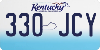 KY license plate 330JCY