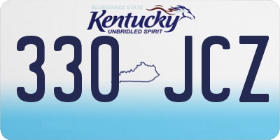 KY license plate 330JCZ