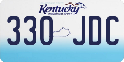 KY license plate 330JDC