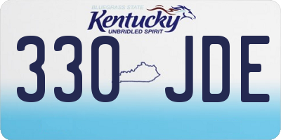 KY license plate 330JDE
