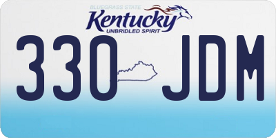 KY license plate 330JDM