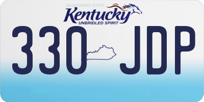 KY license plate 330JDP