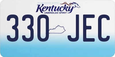 KY license plate 330JEC