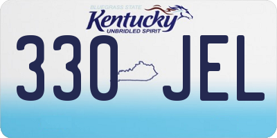KY license plate 330JEL