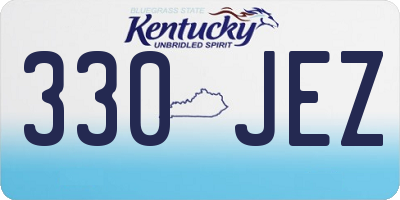 KY license plate 330JEZ