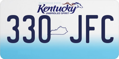 KY license plate 330JFC