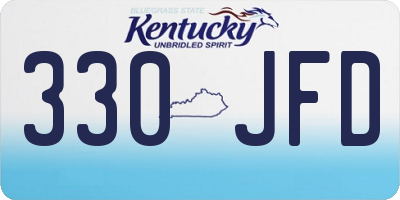 KY license plate 330JFD