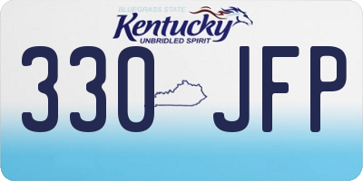 KY license plate 330JFP