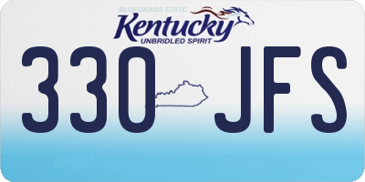 KY license plate 330JFS