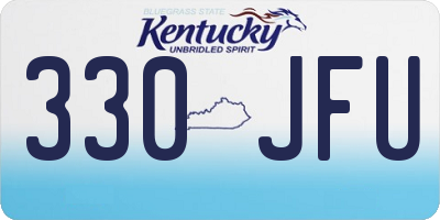 KY license plate 330JFU