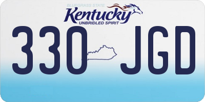 KY license plate 330JGD