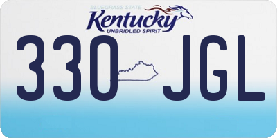 KY license plate 330JGL