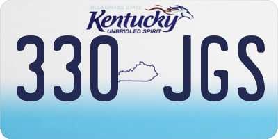 KY license plate 330JGS