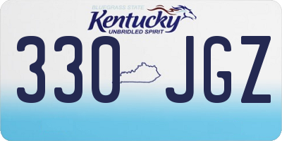 KY license plate 330JGZ