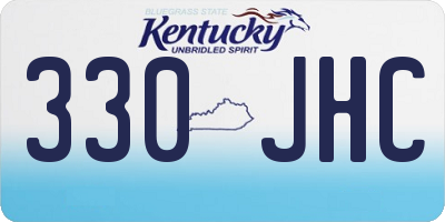 KY license plate 330JHC