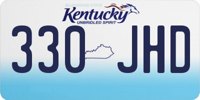 KY license plate 330JHD