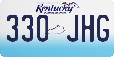 KY license plate 330JHG