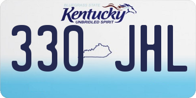 KY license plate 330JHL