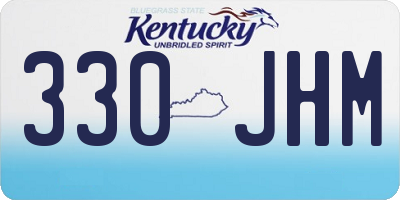 KY license plate 330JHM