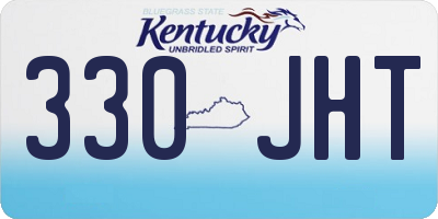 KY license plate 330JHT