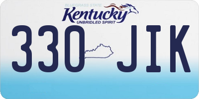 KY license plate 330JIK