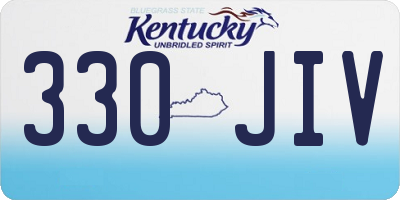 KY license plate 330JIV