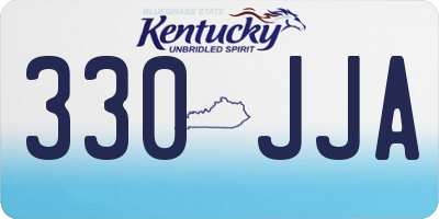 KY license plate 330JJA