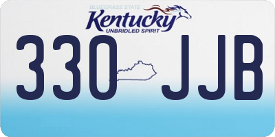 KY license plate 330JJB