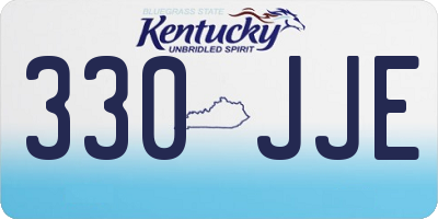 KY license plate 330JJE